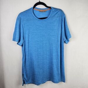 Icebreaker Cool- Lite Merino Wool Blue Short Sleeve Tee Size Large